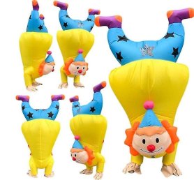 Disfraz inflable - Mascota bufón (payaso) payaso con abanico