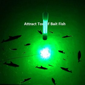 Подводные фонари для рыбалки 300 Вт, зеленый светодиод – 360 °, защита IP68 – погружение на глубину до 50 м с кабелем длиной 6 м