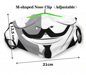 Ansiktsmask - 100% polyester anonym (VENDETA)
