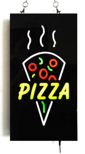 Kampanj LED-skylt "PIZZA" tavla 43 cm x 23 cm