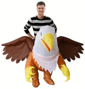 Inflatable costume Eagle (griffin) with fan - Halloween costume for adults