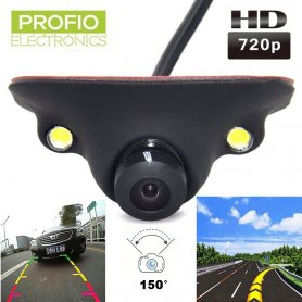 Mini HD -backkamera med 2x LED och IP67 -skydd + 150 ° vinkel