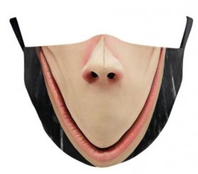 HOROR läskig ansiktsmask - 100% polyester