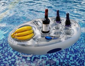 Suport gonflabil plutitor pentru bauturi si gustari - Tava gonflabila