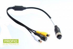 Međusobno povezivanje kabela od cinch konektora do 4-pinski za spajanje montažnog pretvornika