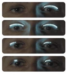 LED lashes - LED strip on the eyelid