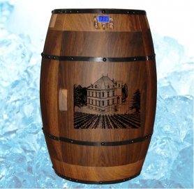 Wine cooler in the shape of barrel - 40 liters/15 bottles