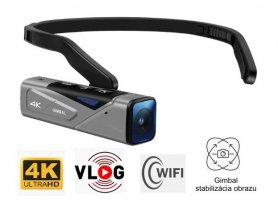 Cámara POV 4K para vlogging o deportes + estabilizador de imagen GIMBAL + WiFi + IP65 a prueba de agua