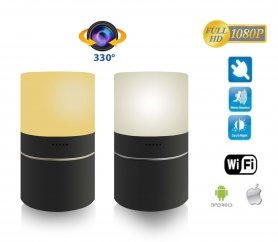 LED-bordslampa med WiFi FULL HD-kamera och 330 ° roterande lins