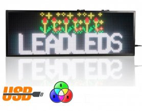 Промо светодиодная панель дисплея 76 см х 27 см - 7 цветов RGB