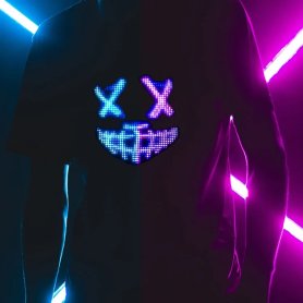 Tshirt LED b'display 170x210mm Gluwy ERA - wiri ritratt/animazzjoni permezz tal-App mobbli