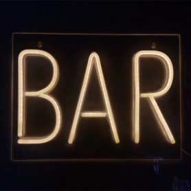 Reklamný svietiaci LED neonový pútač - BAR