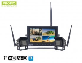 Vezeték nélküli tartalék kamera monitorral AHD WiFi SET - 1x7 "AHD monitor + 2x HD kamera