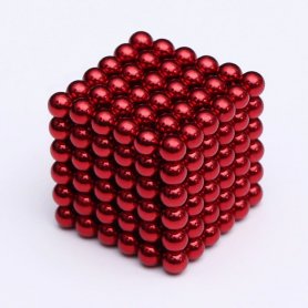 Magnetic balls for children 216 pcs - 5 mm red