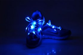 Lacets LED clignotants - bleu