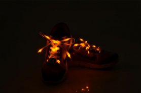 Kolorowe sznurówki do butów - LED żółty
