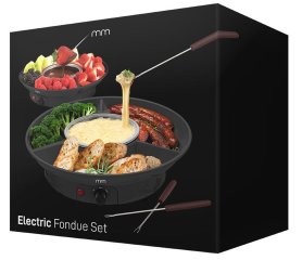 Fondue set - elektrisk founduemaskin för gryta 260 ml kit (ost / choklad)