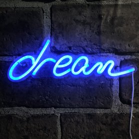 Semne cu neon pentru cameră - sigla DREAM Led