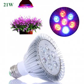 LED žárovka na rostliny 21W (7x3W)