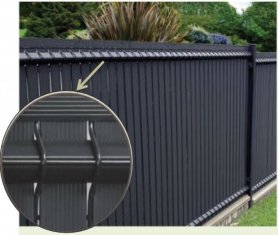 Wypełnienia ogrodzeniowe PVC - listwy plastikowe pionowe do ogrodzeń 3D i paneli szer. 49mm - Szary Antracyt
