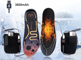 Fűtött talpbetét termo - cipő mérete 36-46 EUR (3 fűtési szint), 3600mAh akkumulátorral