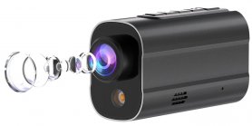 Action sportskamera - 5K WiFi sykkelkamera med 3W LED-lys og 6-akset stabilisering