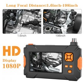 Endoskopskamera FULL HD + 4,3 "skärm + kamera med 8x LED-lampor med 5m kabel + IP67