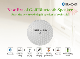 Golfboll - mini bluetooth högtalare för mobiltelefon 1x3W