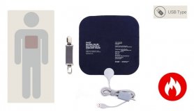 Električni grijani jastučić za odjeću 20x20cm za USB grijanje do 50°C - 100% antilop