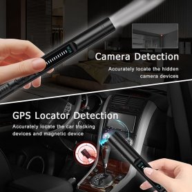 BUG detector - anti spy detector (rf signal) - bug sweeper + hidden device cameras detector LED + GSM + WiFi