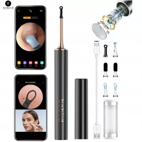 Καθαρισμός προσώπου αυτιών + δέρματος (καθαριστικό) με κάμερα FULL HD + εφαρμογή WiFi μέσω smartphone (iOS/Android)