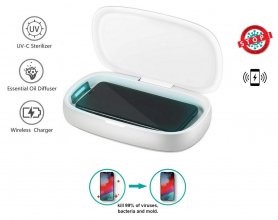 Disinfection box XGerm ULTRA - Aroma sterilization in 8 minutes with 2x 1W UV + Wireless charging 10W