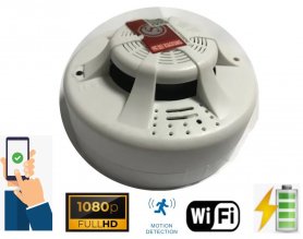 Cámara espía detector de humo con FULL HD + WiFi + detección de movimiento