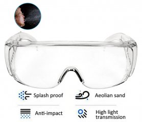 Gafas transparentes con protectores laterales + antivaho