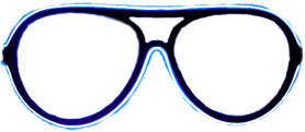 Neonglasögon - Blå