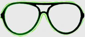Неоновые очки - зеленые