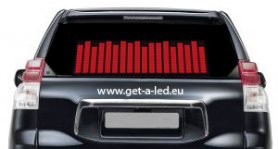 Αυτοκόλλητο αυτοκινήτου ενεργοποιημένο με ήχο - Κόκκινο 70 x16 cm