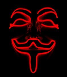 Máscaras brillantes Anónimo - Rojo