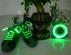 LED-skosnören - grön
