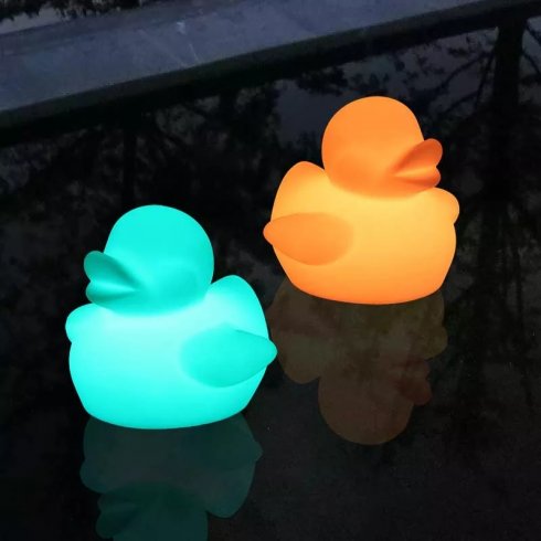 Canard lumineux led - décoration nocturne 23x29cm - couleurs RGB + IP65 + télécommande