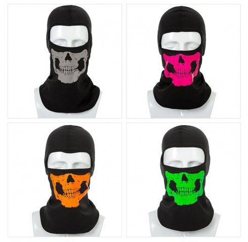 Skeleton balaclava - scary elastic face mask | Cool Mania