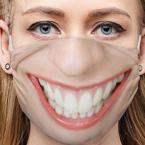Juokingos veido kaukės 3D apsauginės - DIDELĖ BAGA