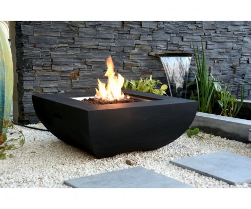Ciro Toestemming Aanhankelijk Luxe draagbare open haard - gashaard voor tuin of terras (zwart beton) |  Cool Mania