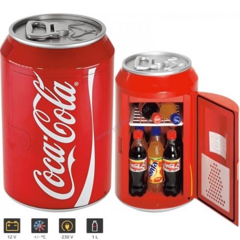 Mini kanaçe në frigorifer Coca Cola - Frigorifer portativ - për 11 litra / 12 kanaçe
