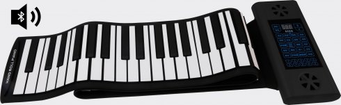 Gulung keyboard pad silikon piano dengan 88 tombol + speaker Bluetooth