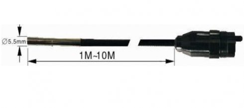 10 m col de cygne - tube de 5,5 mm + 5,5 mm len