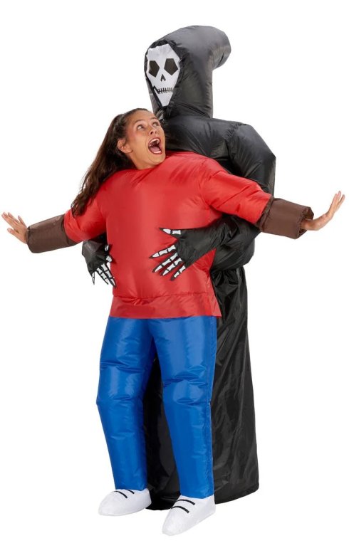 Death Grim reaper - Inflatable costume with fan - Halloween suit for adults