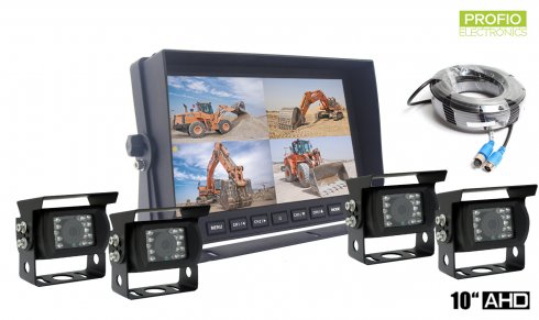 Schep Toegeven Slank Parkeercamera set LCD HD auto monitor 10 "+ 4x HD camera met 18 IR LED's |  Cool Mania