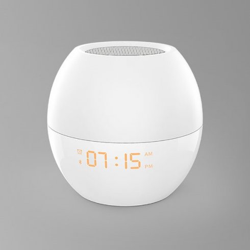 Будзільнік са святлодыёдным ды WiFi-дынамікам + Bluetooth (сумяшчальны з Alexa)