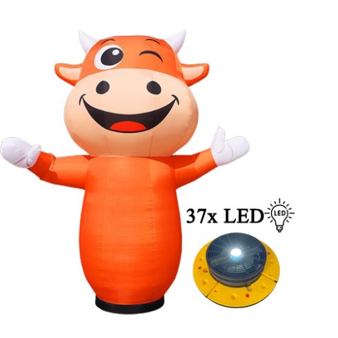 Inflatable air puppet - Blow up dancing man with stand + fan blower waving hand - BULL 3m